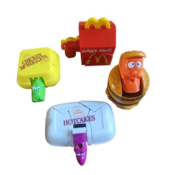 Lot of 4 Vintage 1990 Transforming Food McDonalds - Picture 1 of 3